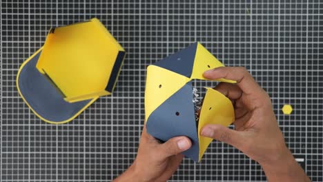 fabricación de sombreros de papel 3d, artesanía hecha a mano