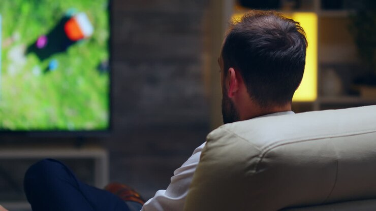 Back view of businessman taking a sip of beer