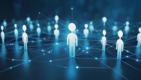social network of connected people