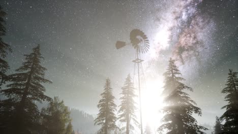 Retro-Windmill-in-Mountain-Forest