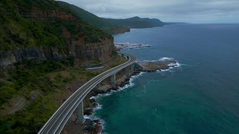 sea cliff bridge lawrence hargrave drive near sydney, australia