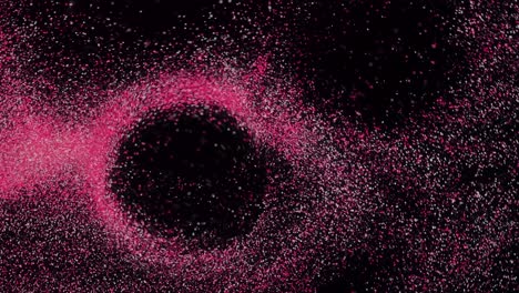 abstract pink particles