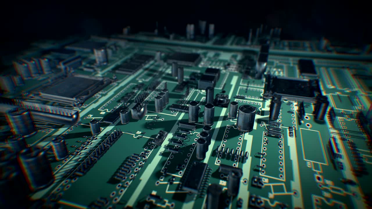 placa base de computadora en bucle