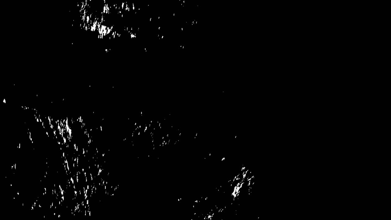 Hamparan Grunge Berbutir Putih Berkedip di Latar Belakang Hitam