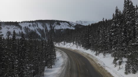 aerial views of winding roads in the colorado rocky mountains