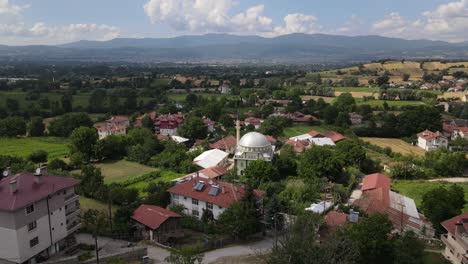 Vista-Aérea,-Aldea-Rural,-2