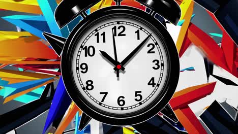 reloj despertador con fondo de graffiti