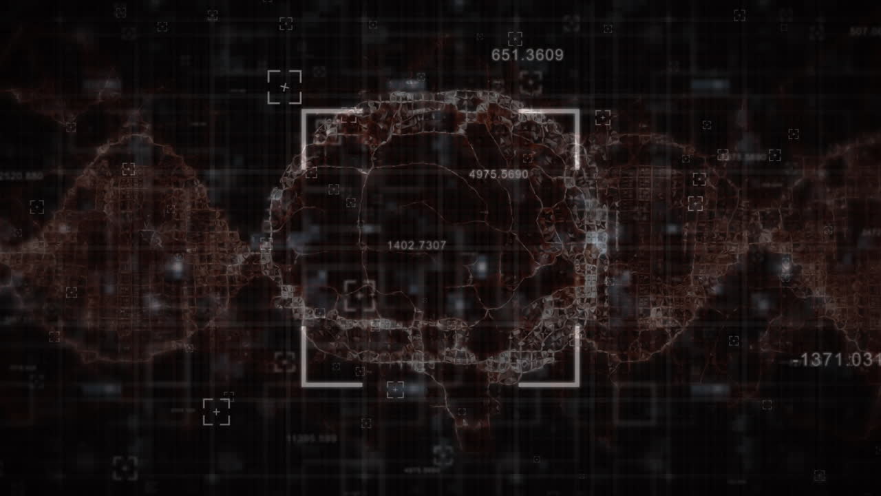 Animation of human brain and scope scanning
