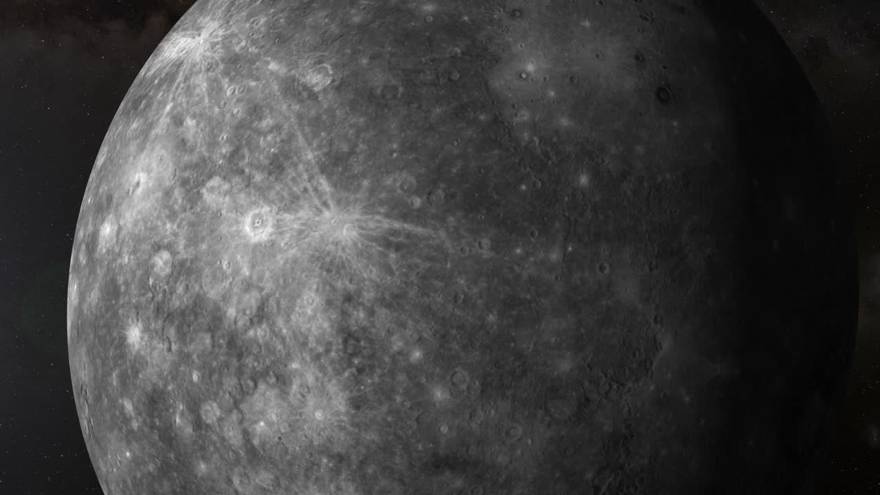 последовательные кадры, показывающие вращающуюся ртуть