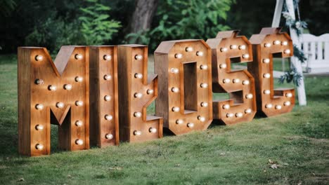 wooden word miłość that means love from polish translation