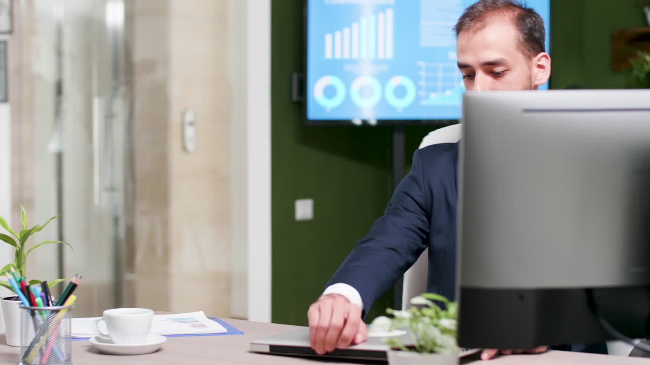 Office Workplace with Businessman