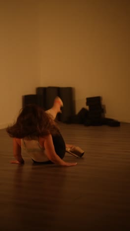 female dancer performing artistic movements