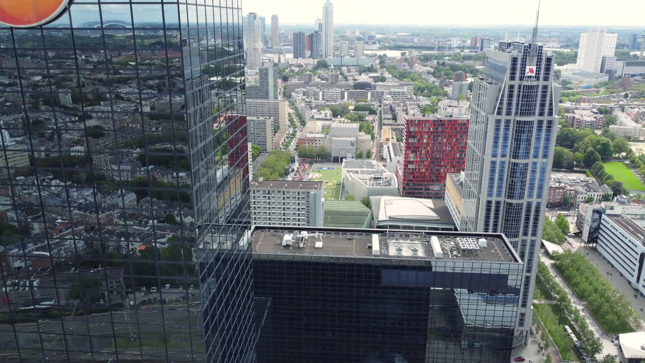 암스테르담 도시 풍경 공중 사진