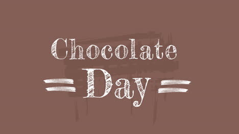 animation of chocolate day text over shapes