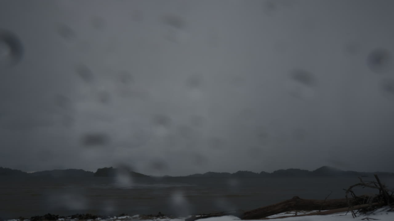 4k timelapse of a storm coming in from the atlantic ocean in Søgne, Norway