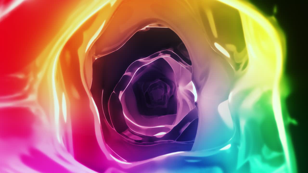 animación de formas abstractas multicolores con bucle de fluidos