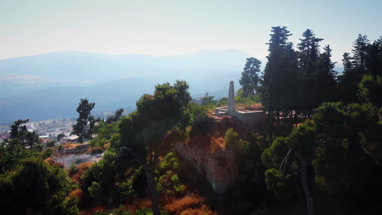 Zefat old Crusaders Fortress Aerial view