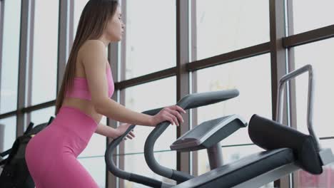 Shot with Beautiful Athletic Woman Training in Boxing Club Developing Endurance Active Cardio Shot with Beautiful Athletic Woman Training in Boxing Club Developing Endurance Active Cardio Workout for Lose Weight and Keeping Fit Cinematic Shot in Modern Gym Stay Healthy and Slender