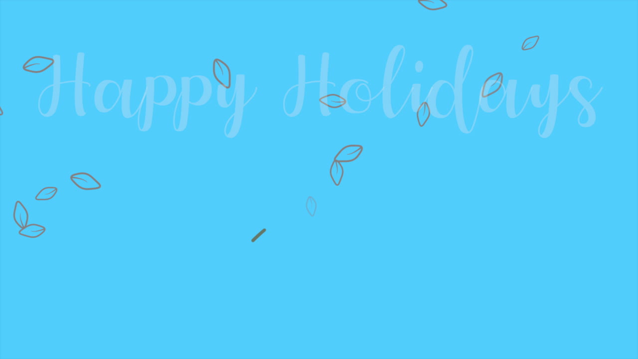 평온한 파란색 배경에 축하하는 휴일을 기원합니다.