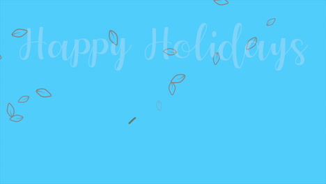 wishing you happy holidays on a serene blue background