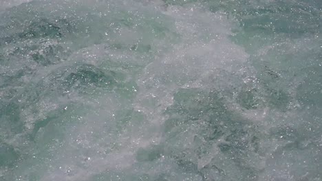 closeup of foamy ocean waves