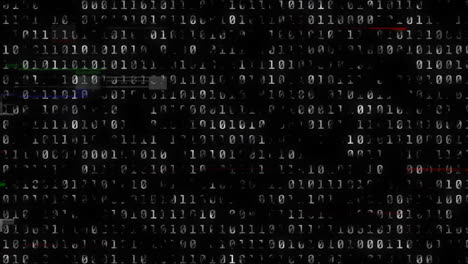 binary coding on black background