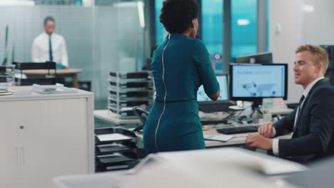 corporate, teamwork or business people