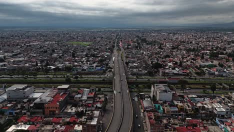 aerial hyperlapse over ecatepec, showing high population density north of mexico city