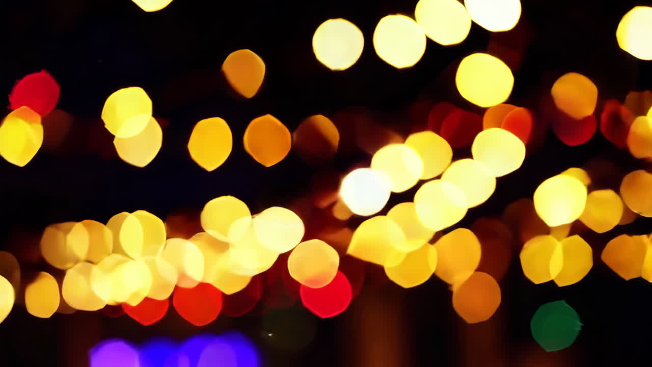 luces bokeh por la noche