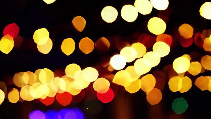 Luci di Bokeh di notte