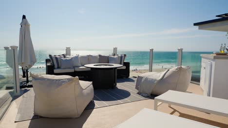 beach front deck with ocean view at mission beach in san diego, california