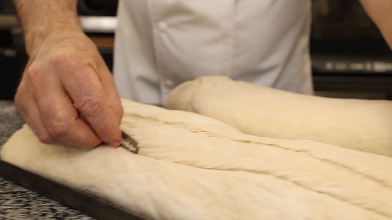 Preparing Long Loaves of Bread