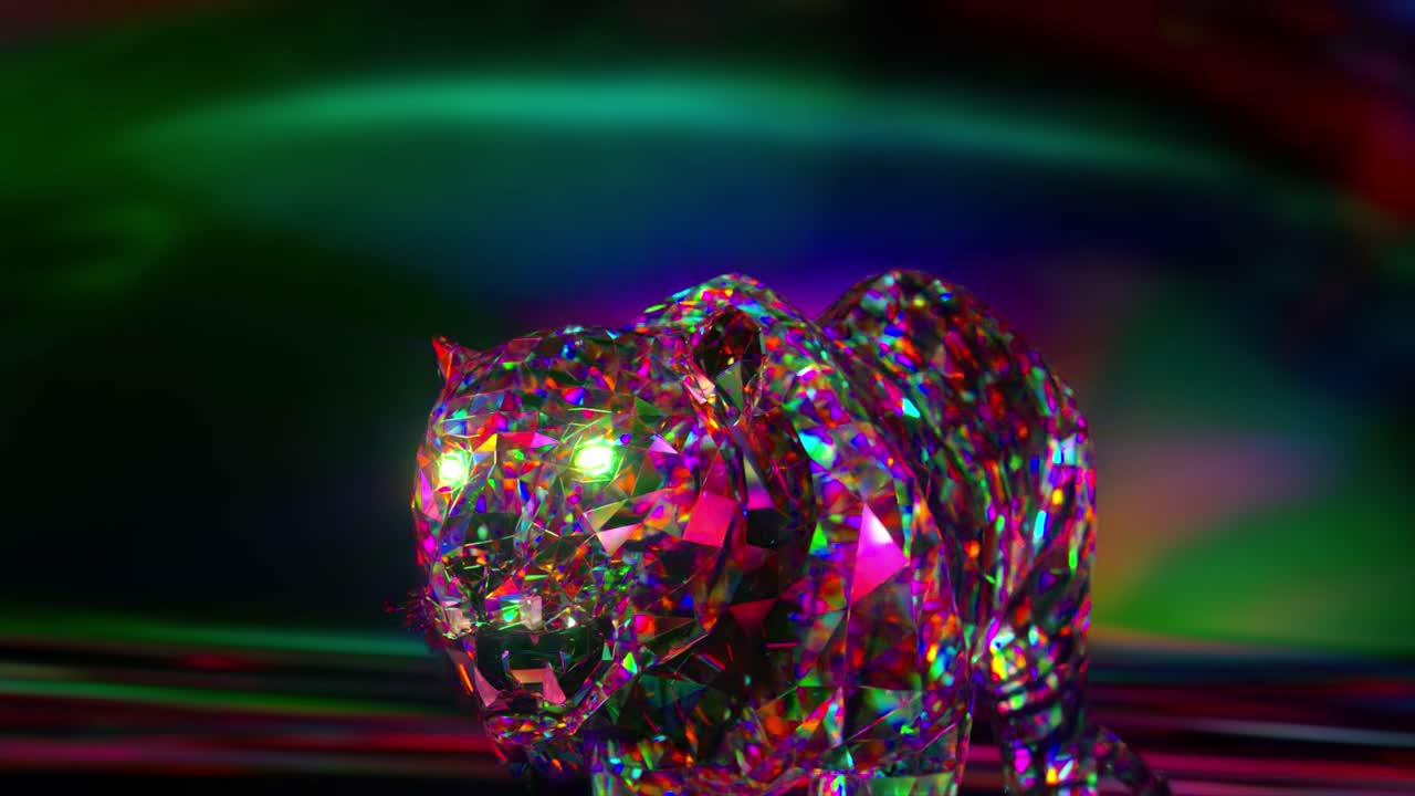 다채로운 다각형 호랑이