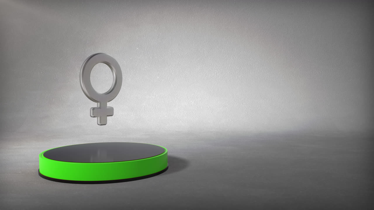 fondo de bucle de símbolo femenino. este fondo es bucleable