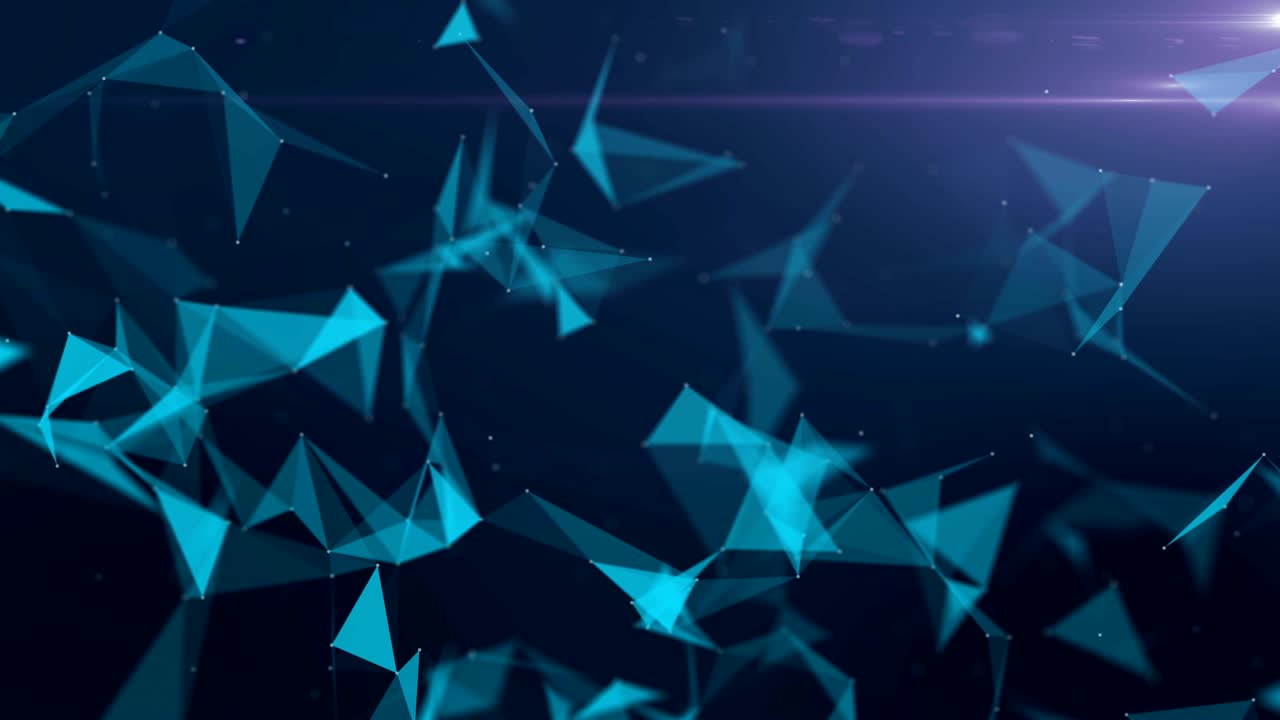 fondo geométrico abstracto con triángulo en color azul