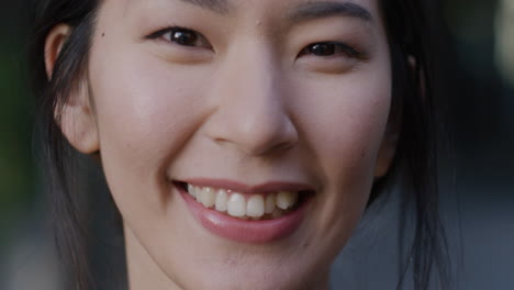 portrait beautiful asian woman smiling happy