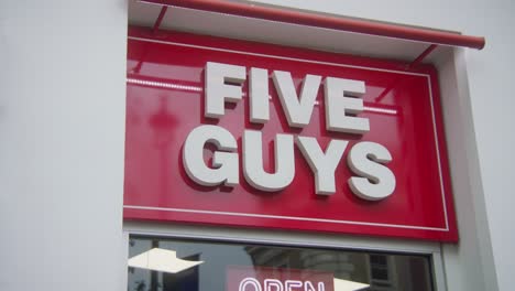 Five-Guys-London's-front-sign