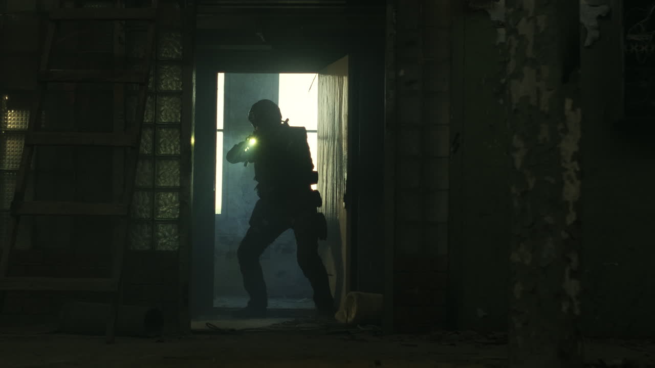 Military Operation in a Ruined Building