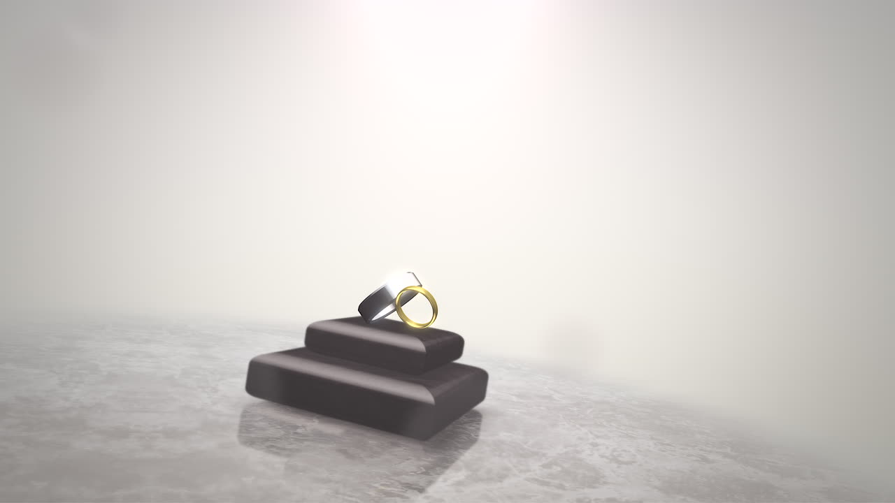 近距離的愛情戒指在婚禮日期的動作背景