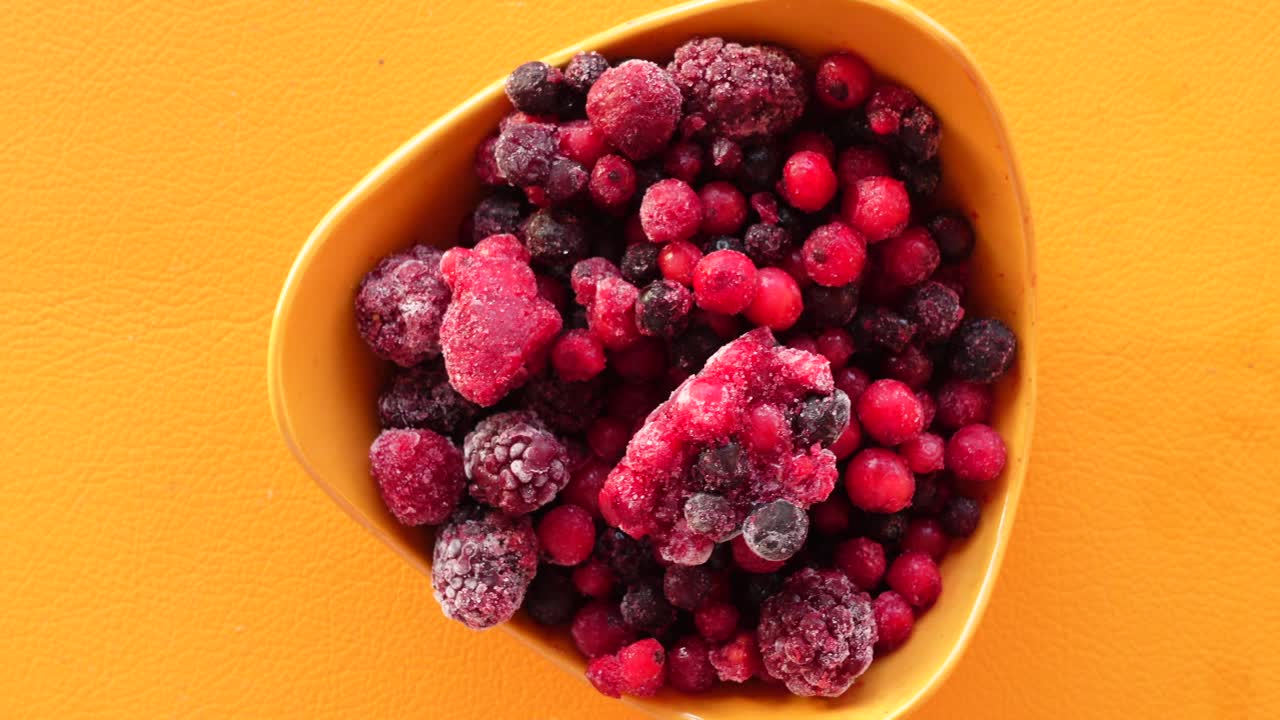 Frozen Mixed Berries in a Bowl