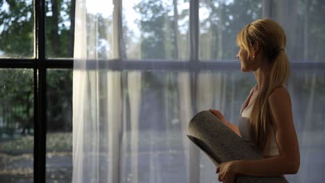 a young woman is going for a morning workout sport and weight loss concept a young woman is going for a morning workout sport and weight loss concept