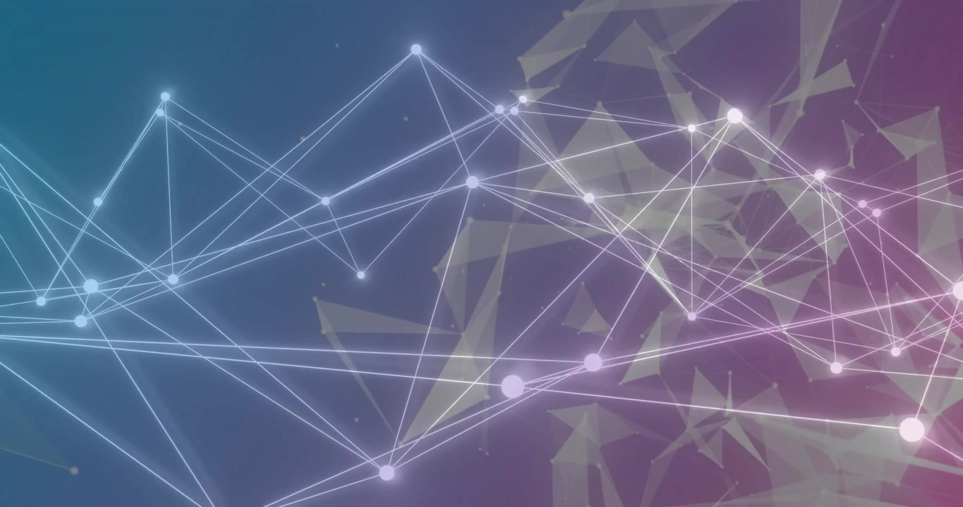 Animation of network of connections over shapes
