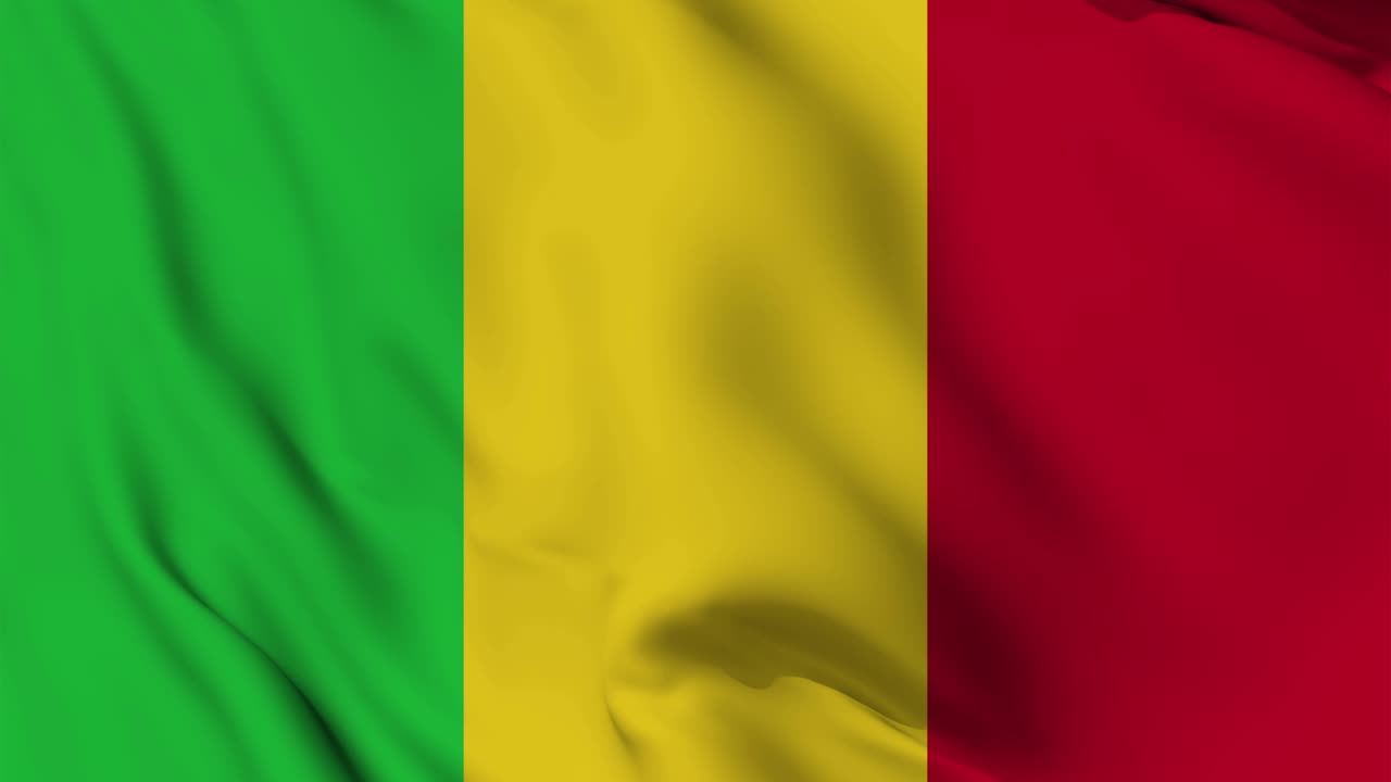 Mali flag seamless waving animation
