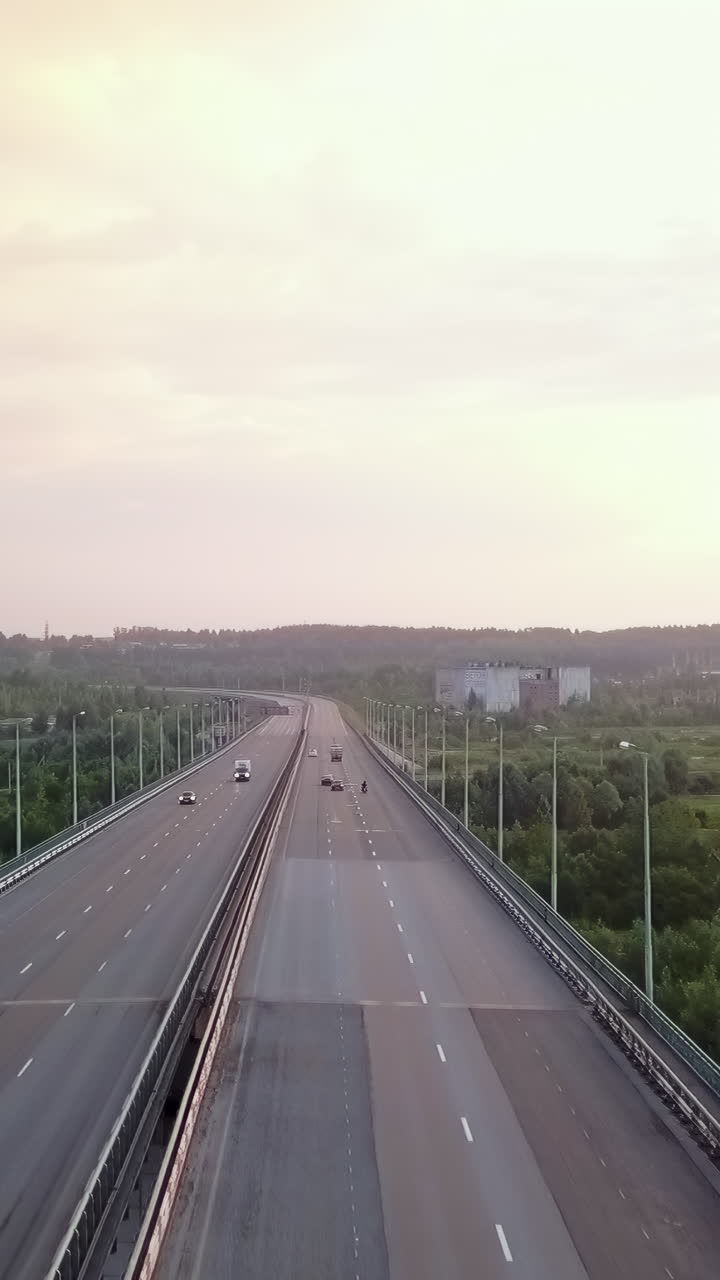 Highway Bridge with Cars