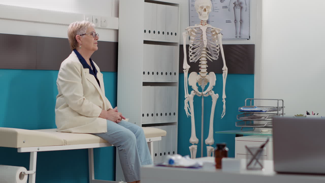 Patient waiting in examination room