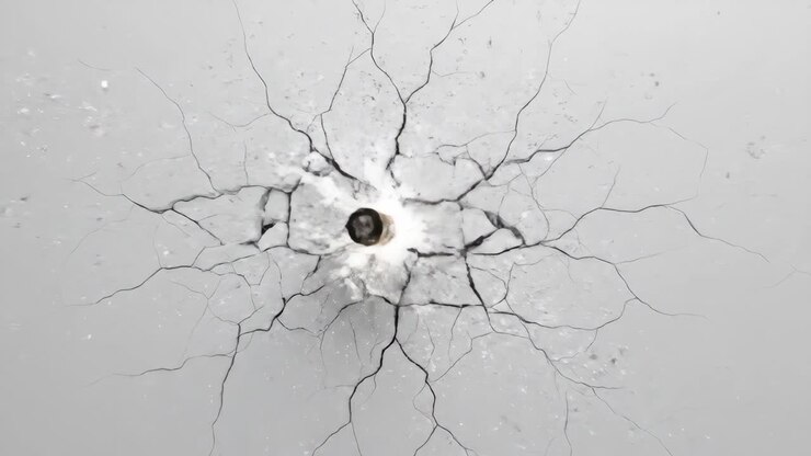 Cracked and Frozen Surface