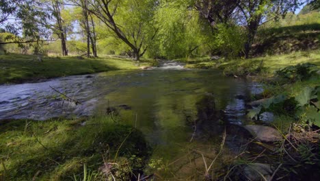 pristine, pure water river minas, open view low level slow slide