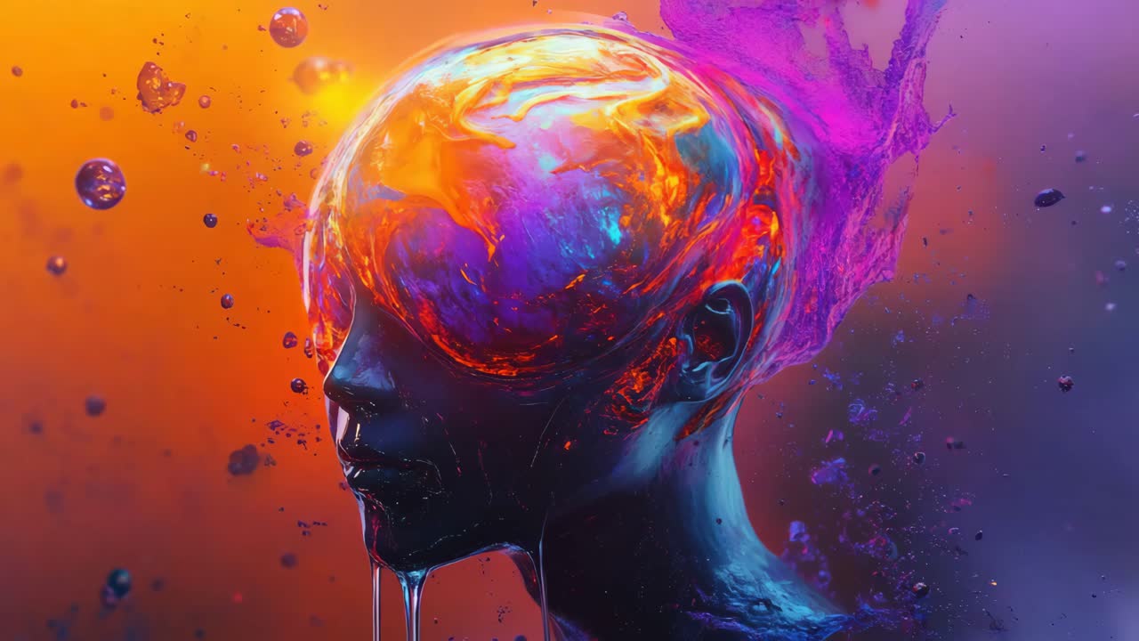 Abstract Liquid Head