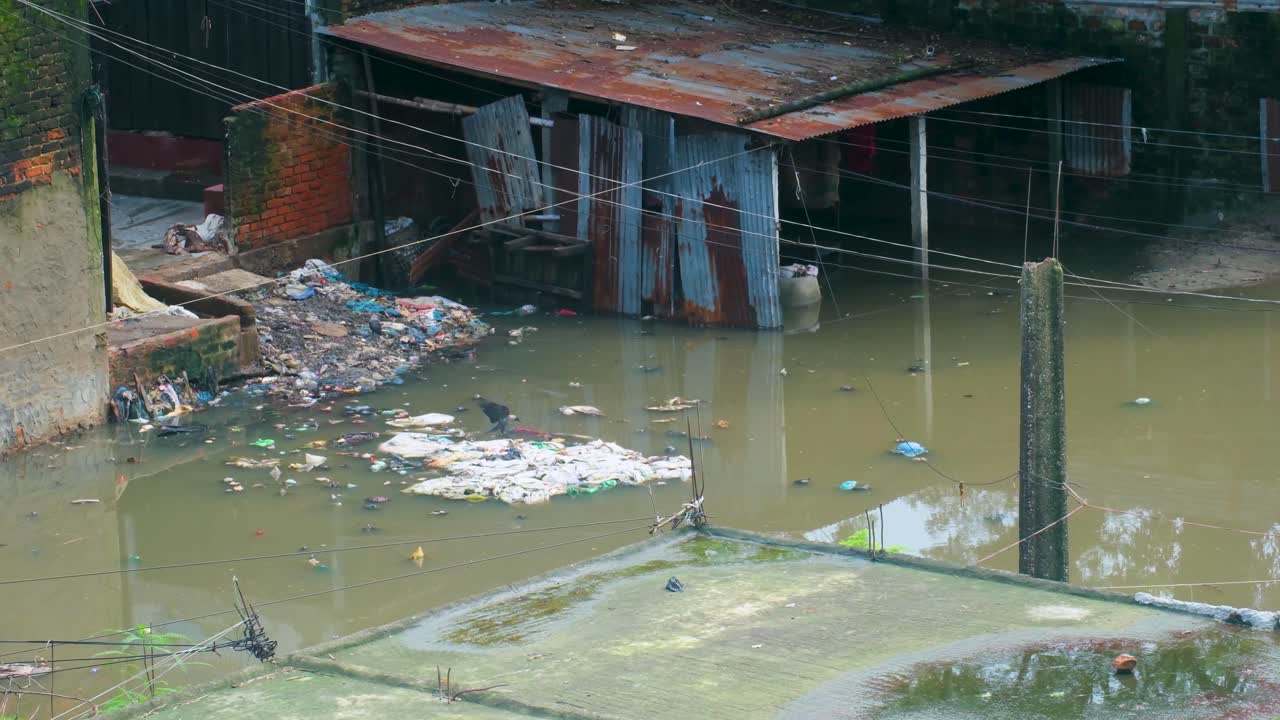 Flooded Urban Area with Poor Infrastructure