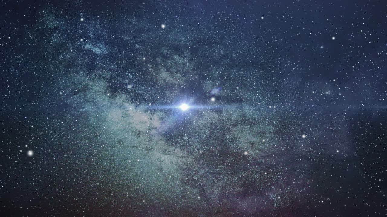 날아가는 대우주의 은하수